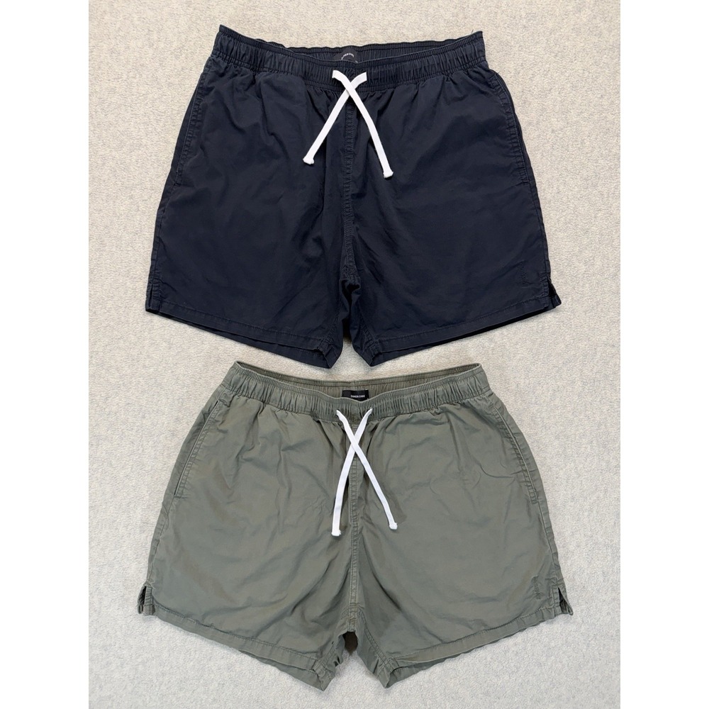 ZANEROBE Mens Shorts Lot of 2 Size 32 Navy Olive Drawstring Casual 5"